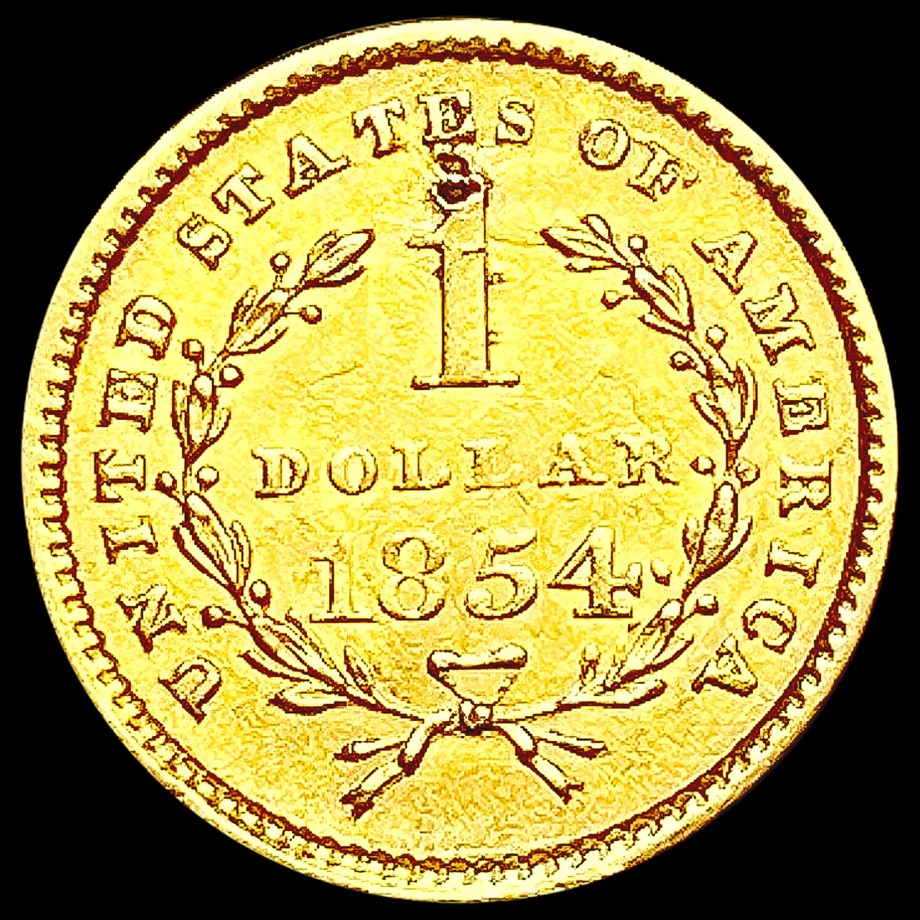 1854 Rare Gold Dollar UNCIRCULATED