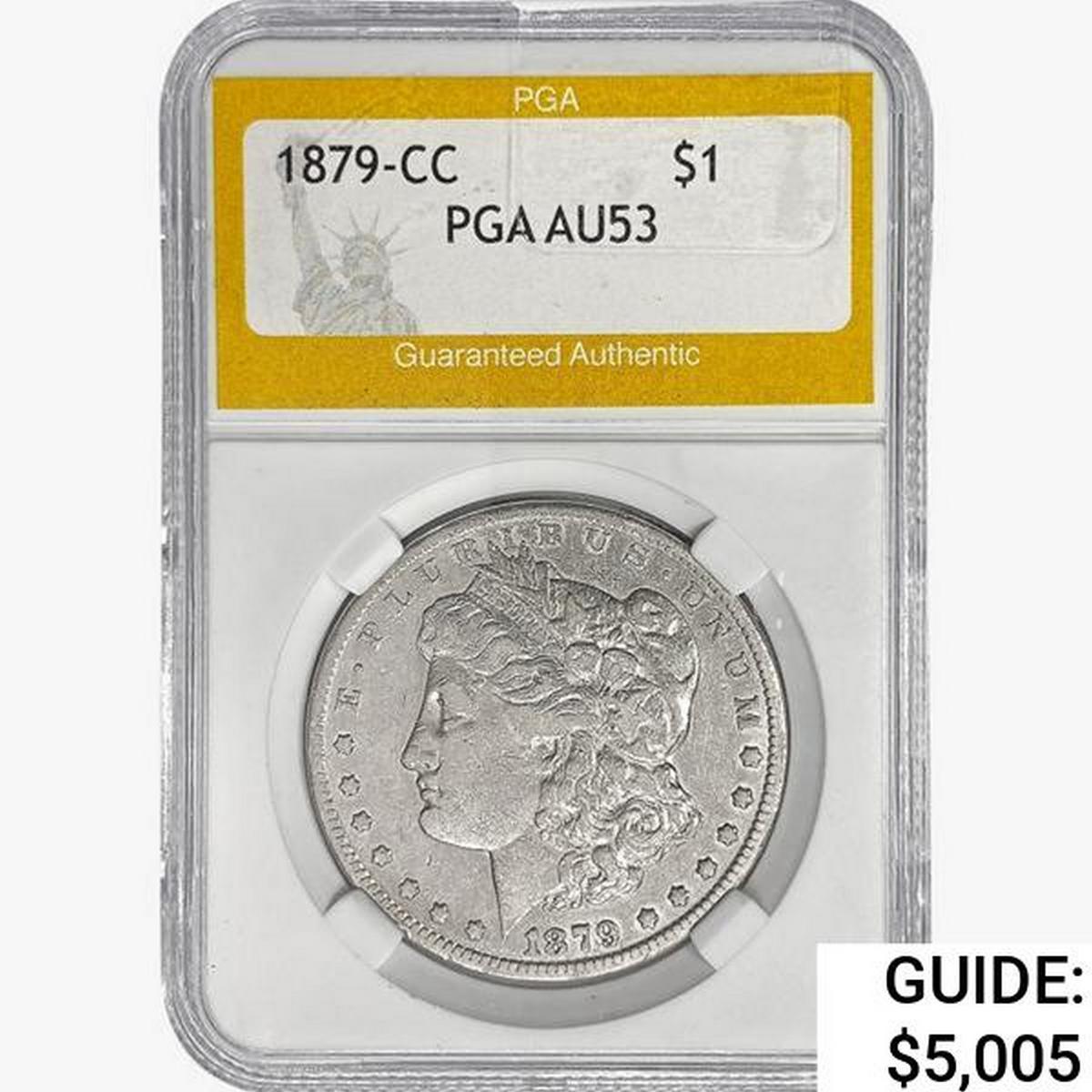 1879-CC Morgan Silver Dollar PGA AU53