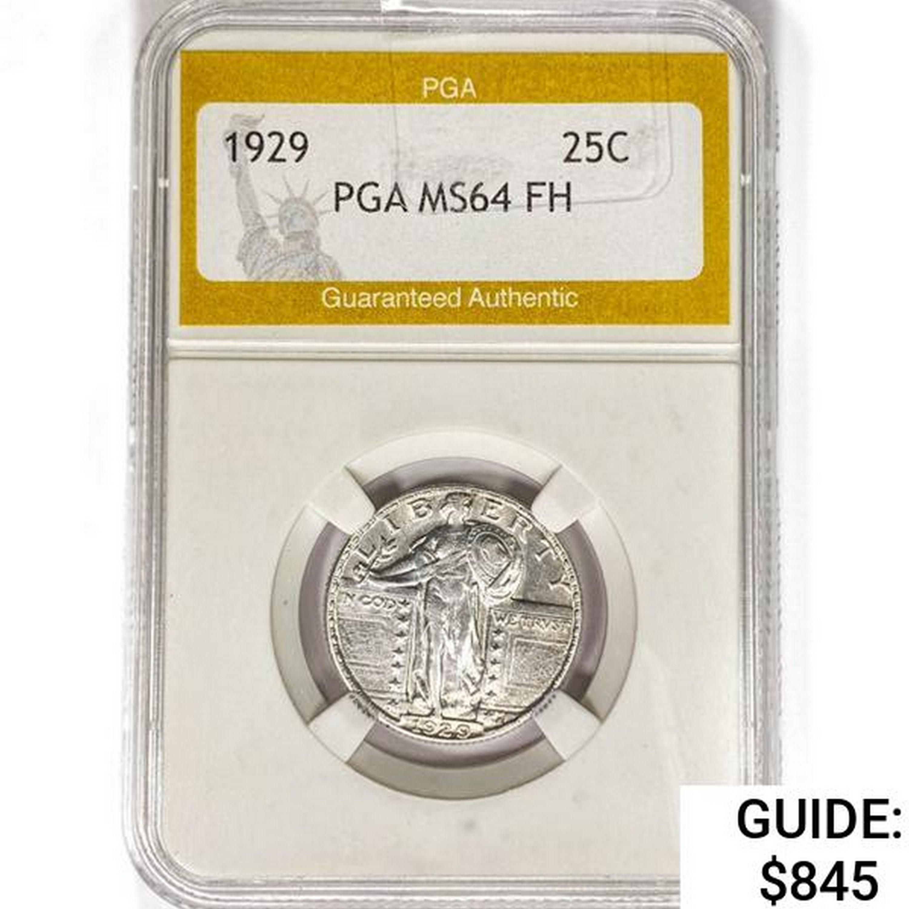 1929 Standing Liberty Quarter PGA MS64 FH