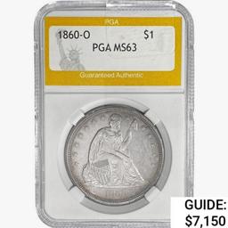 1860-O Silver Trade Dollar PGA MS63