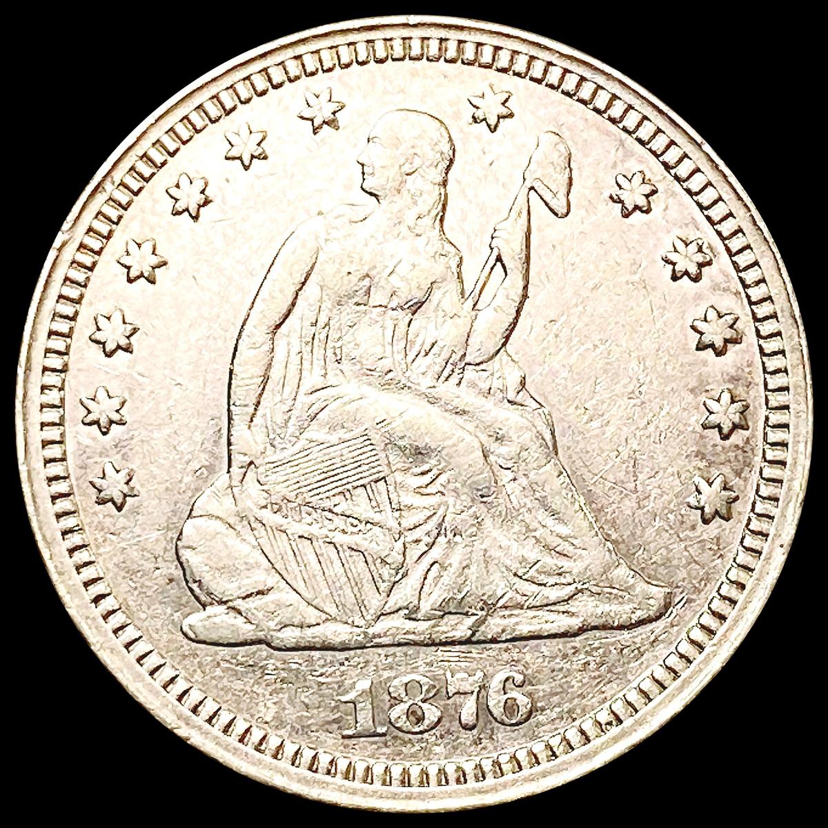 1876-CC Seated Liberty Quarter CLOSELY UNCIRCULATE