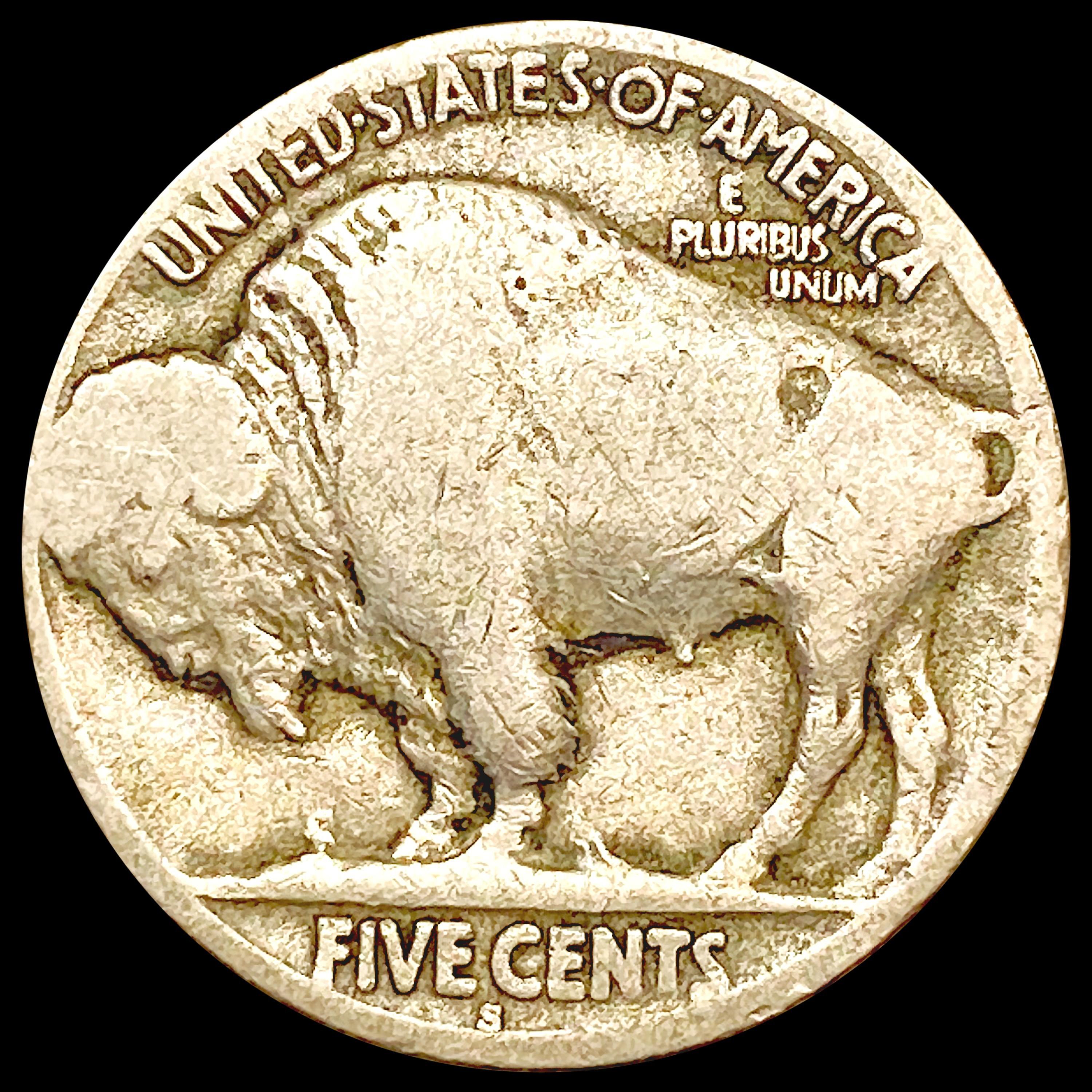 1913-S Buffalo Nickel NICELY CIRCULATED
