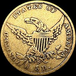 1835 $5 Gold Half Eagle NICELY CIRCULATED