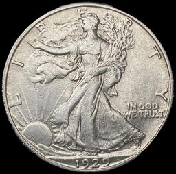 1929-S Walking Liberty Half Dollar NEARLY UNCIRCUL