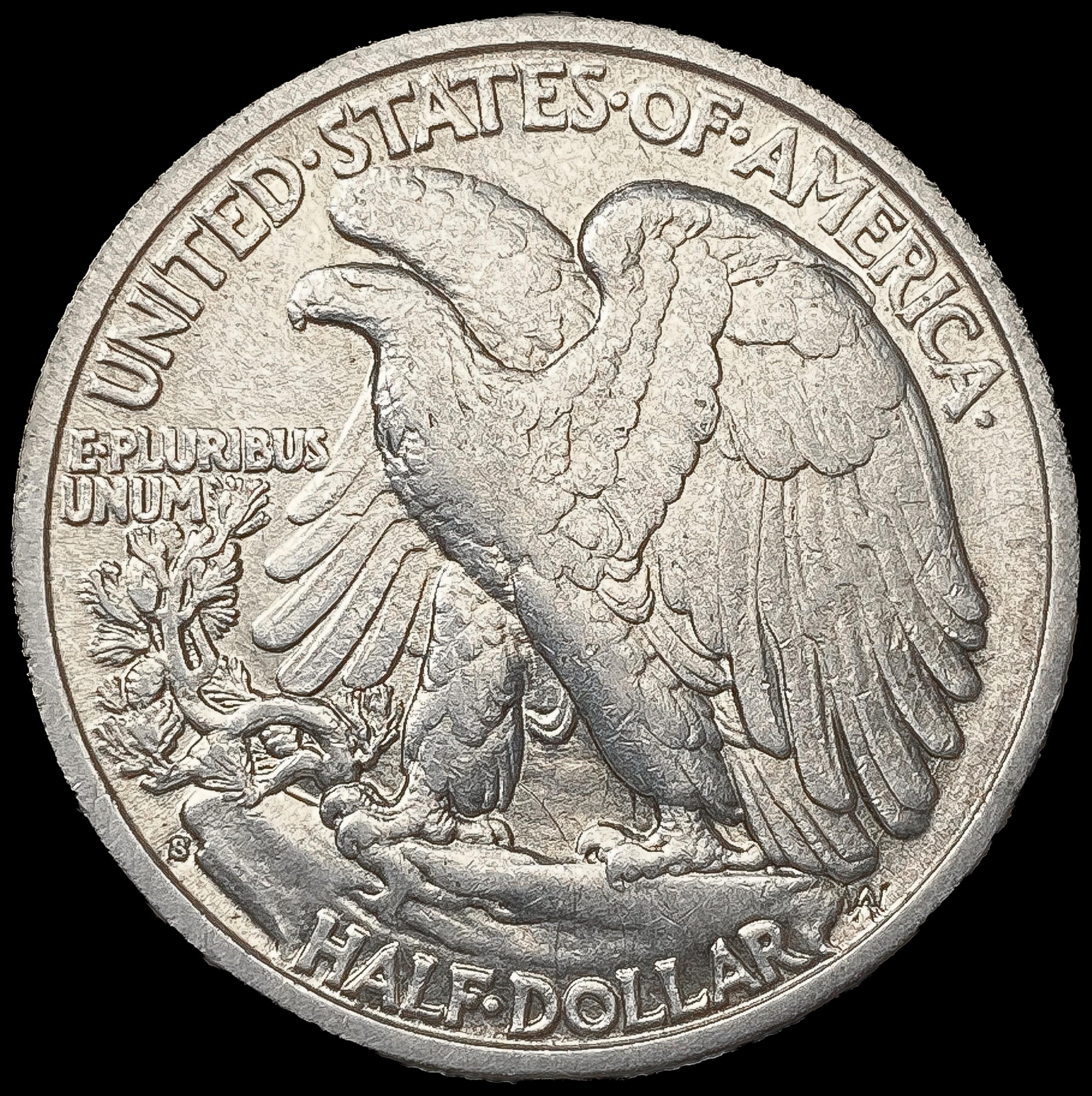 1929-S Walking Liberty Half Dollar NEARLY UNCIRCUL