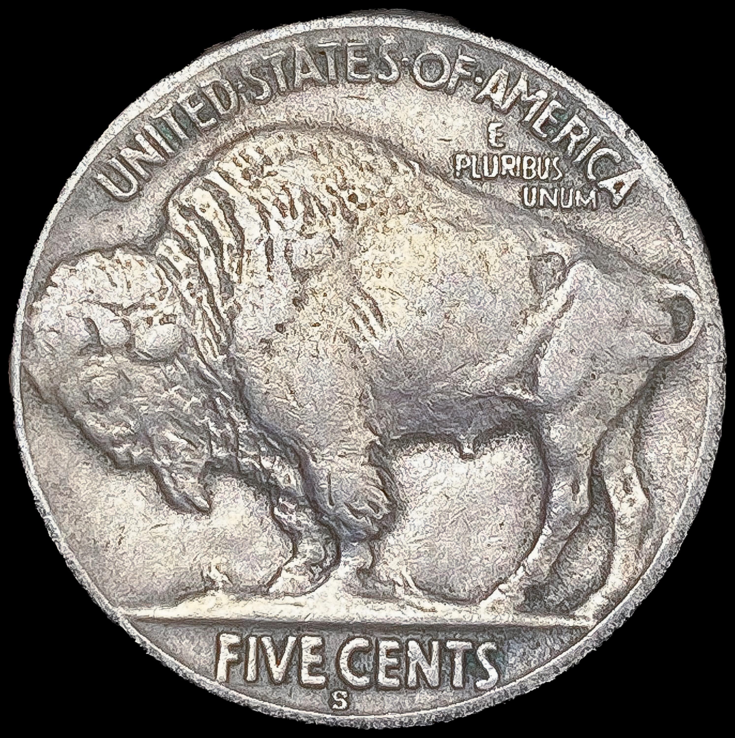 1919-S Buffalo Nickel LIGHTLY CIRCULATED