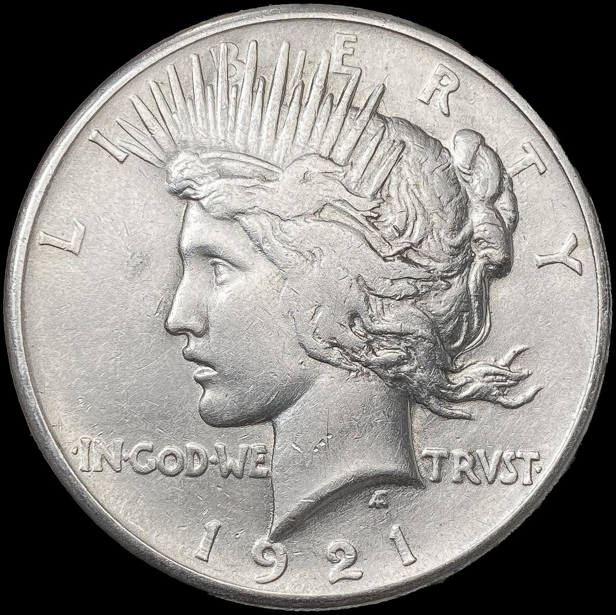 1921 Silver Peace Dollar LIGHTLY CIRCULATED