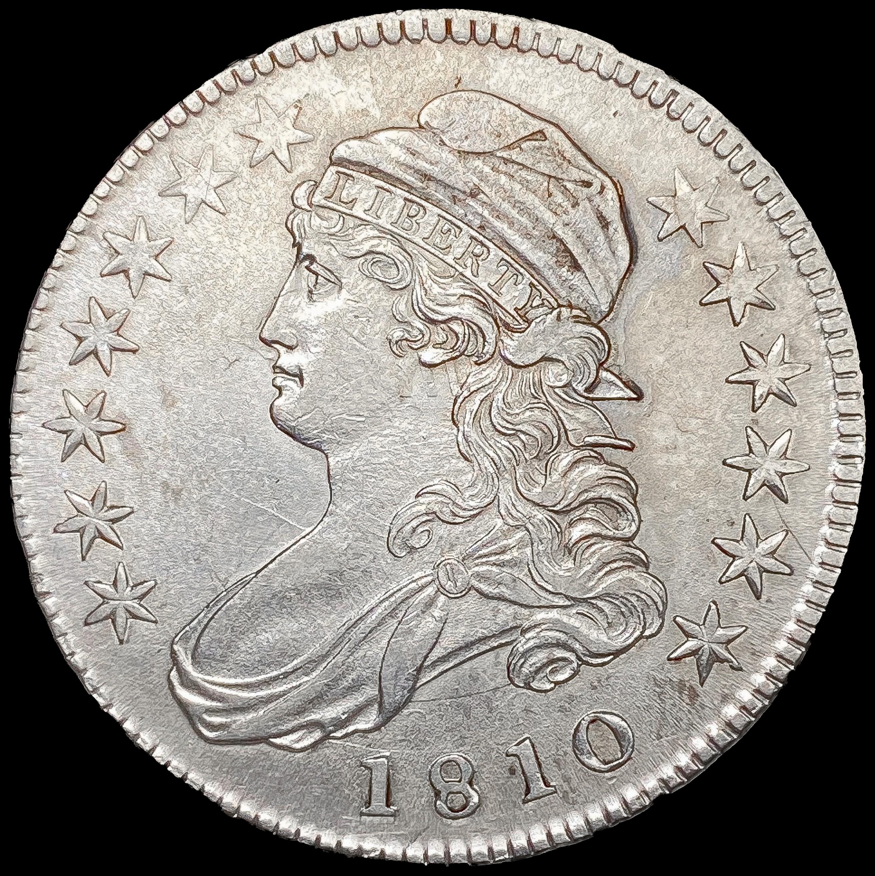 1810 Capped Bust Half Dollar CLOSELY UNCIRCULATED