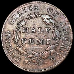 1825 Classic Head Half Cent NICELY CIRCULATED