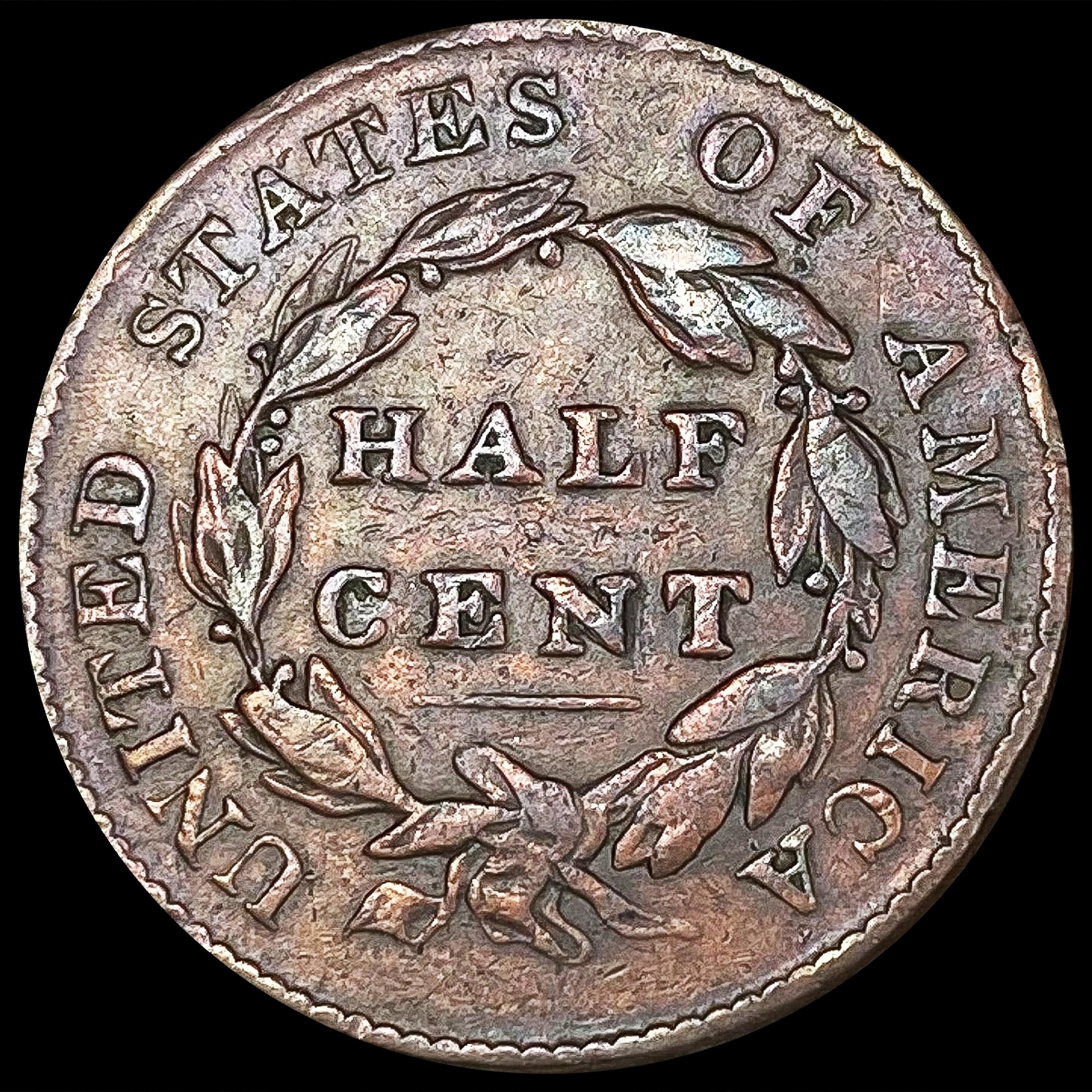 1825 Classic Head Half Cent NICELY CIRCULATED