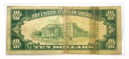 1929 $10 Mt. Joy, PA National Bank Note