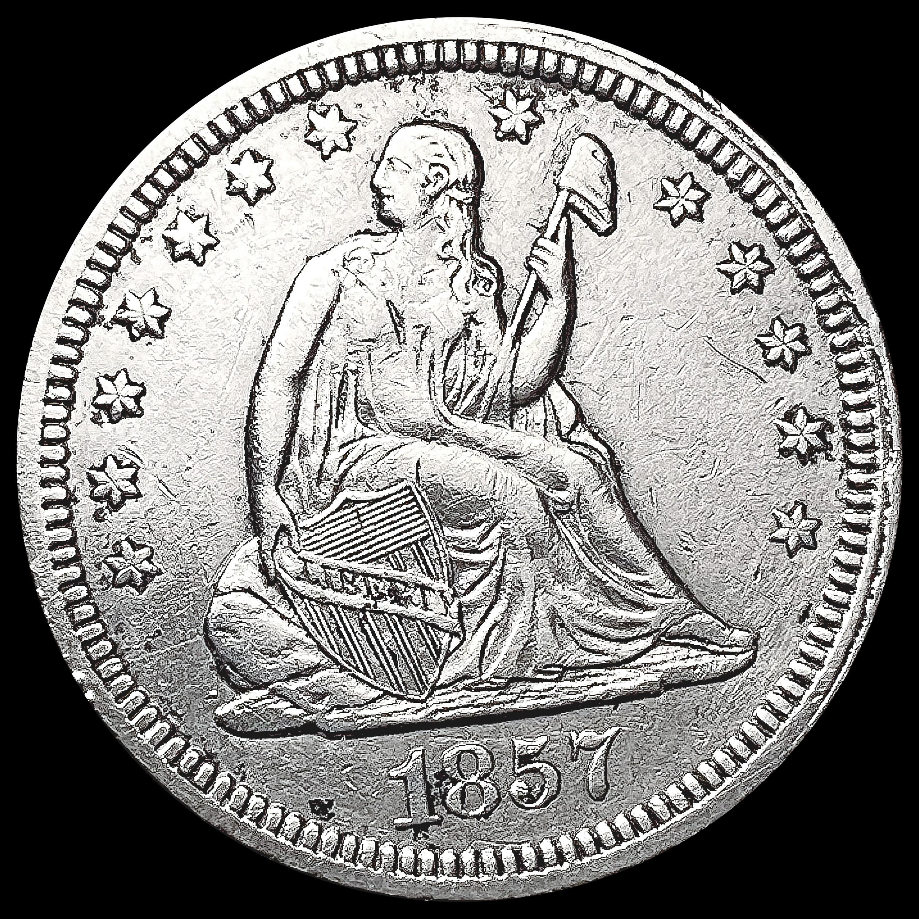 1857 Seated Liberty Quarter CLOSELY UNCIRCULATED