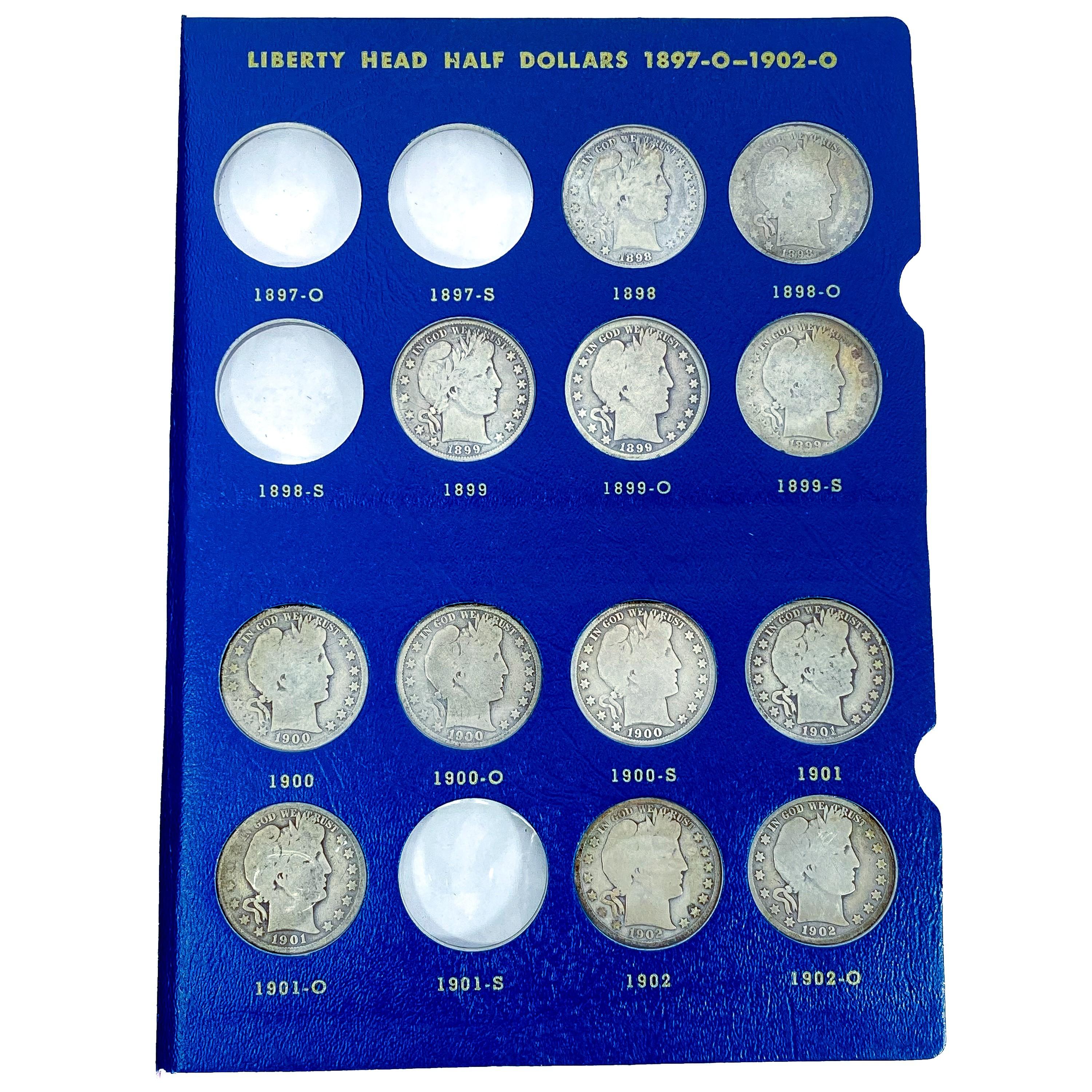 1892-1906 Barber Half Dollar Book (31 Coins)