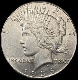 1935 Silver Peace Dollar CLOSELY UNCIRCULATED