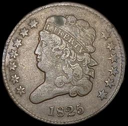 1825 Classic Head Half Cent NEARLY UNCIRCULATED