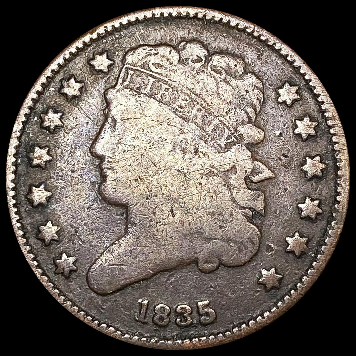 1835 Classic Head Half Cent NICELY CIRCULATED