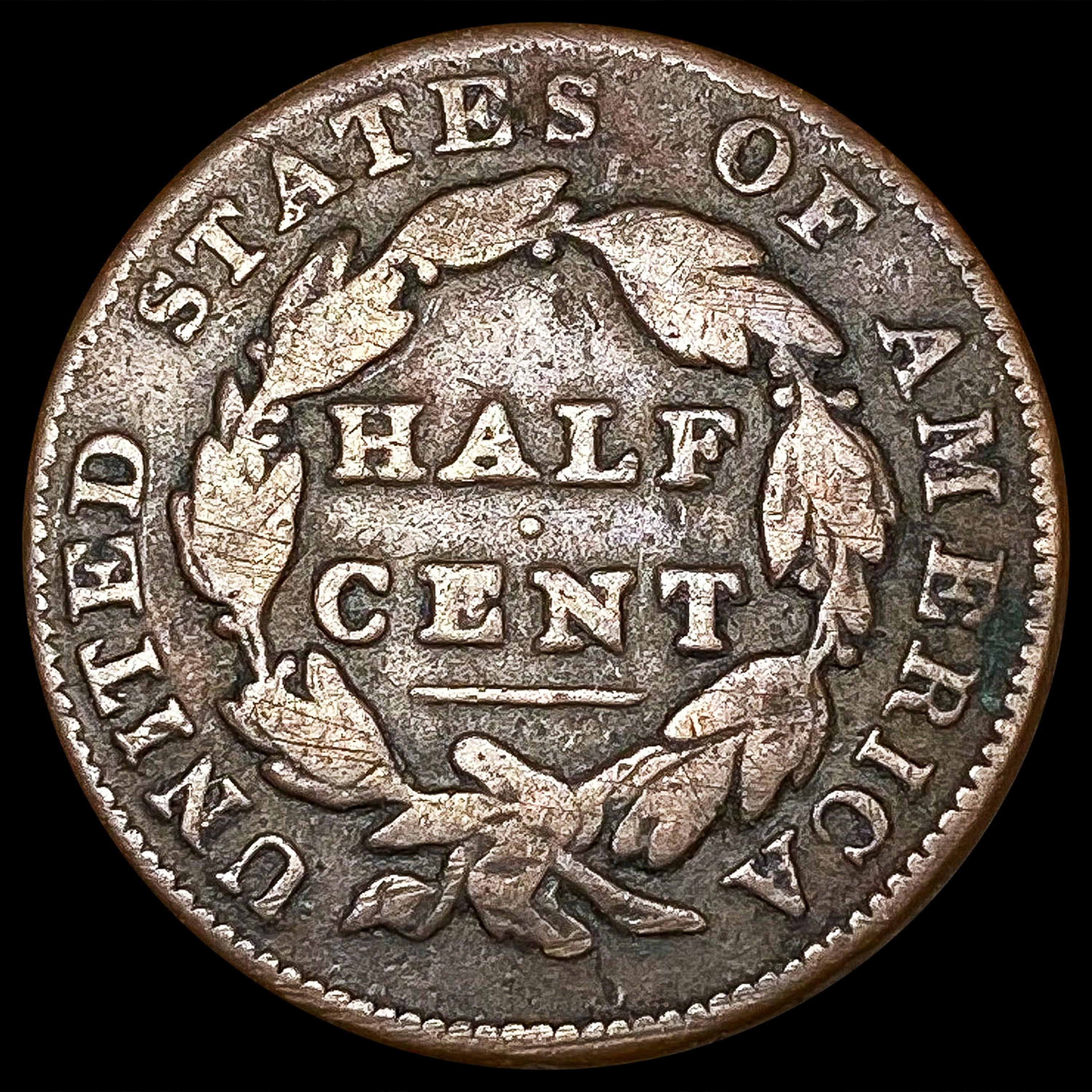 1835 Classic Head Half Cent NICELY CIRCULATED