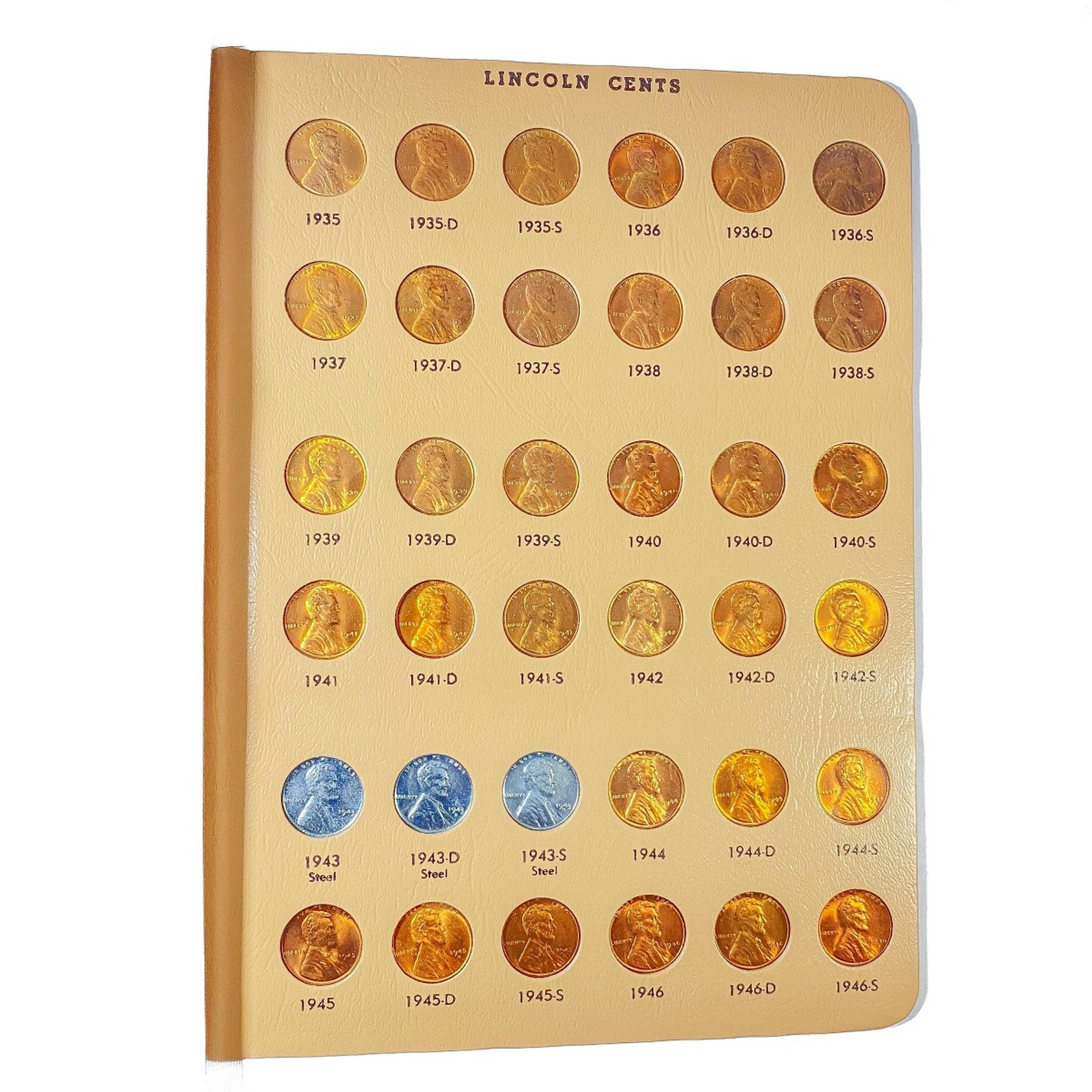 1909-1958 Lincoln Cent Book (106 Coins)