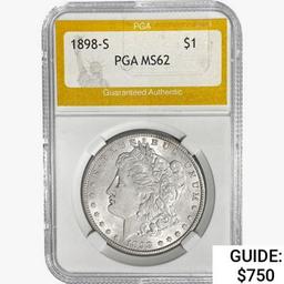 1898-S Morgan Silver Dollar PGA MS62