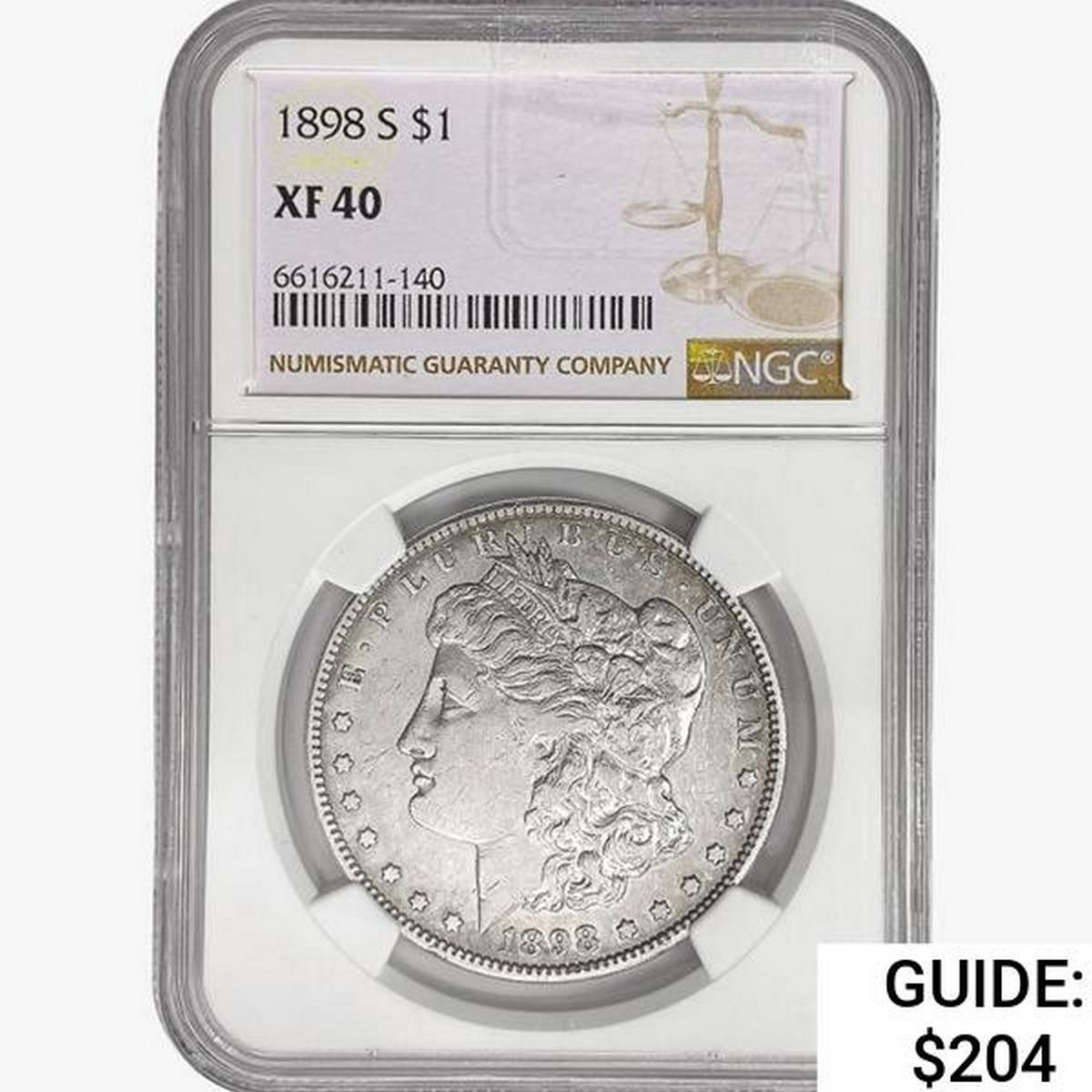 1898-S Morgan Silver Dollar NGC XF40