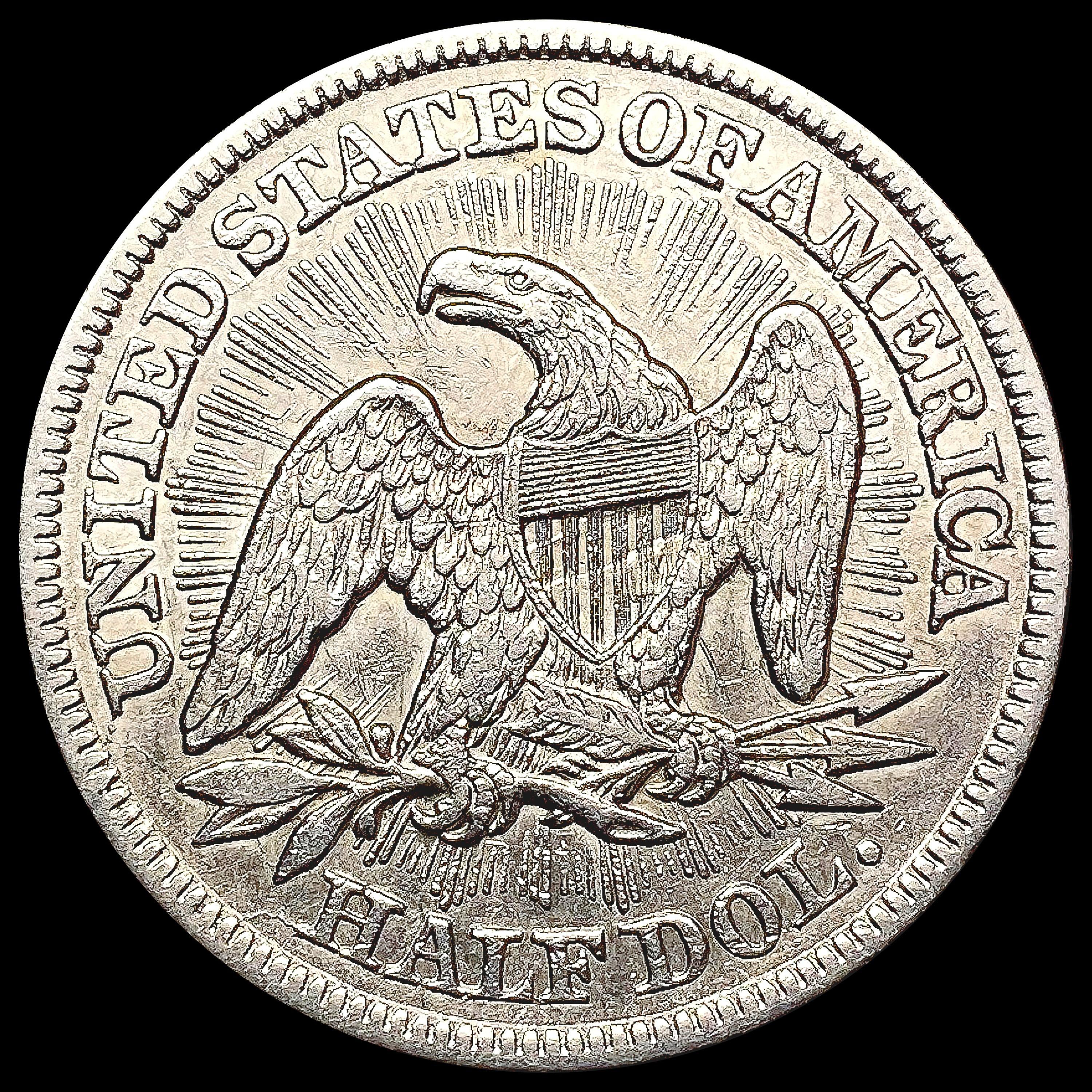 1853 Arws & Rays Seated Liberty Half Dollar CHOICE