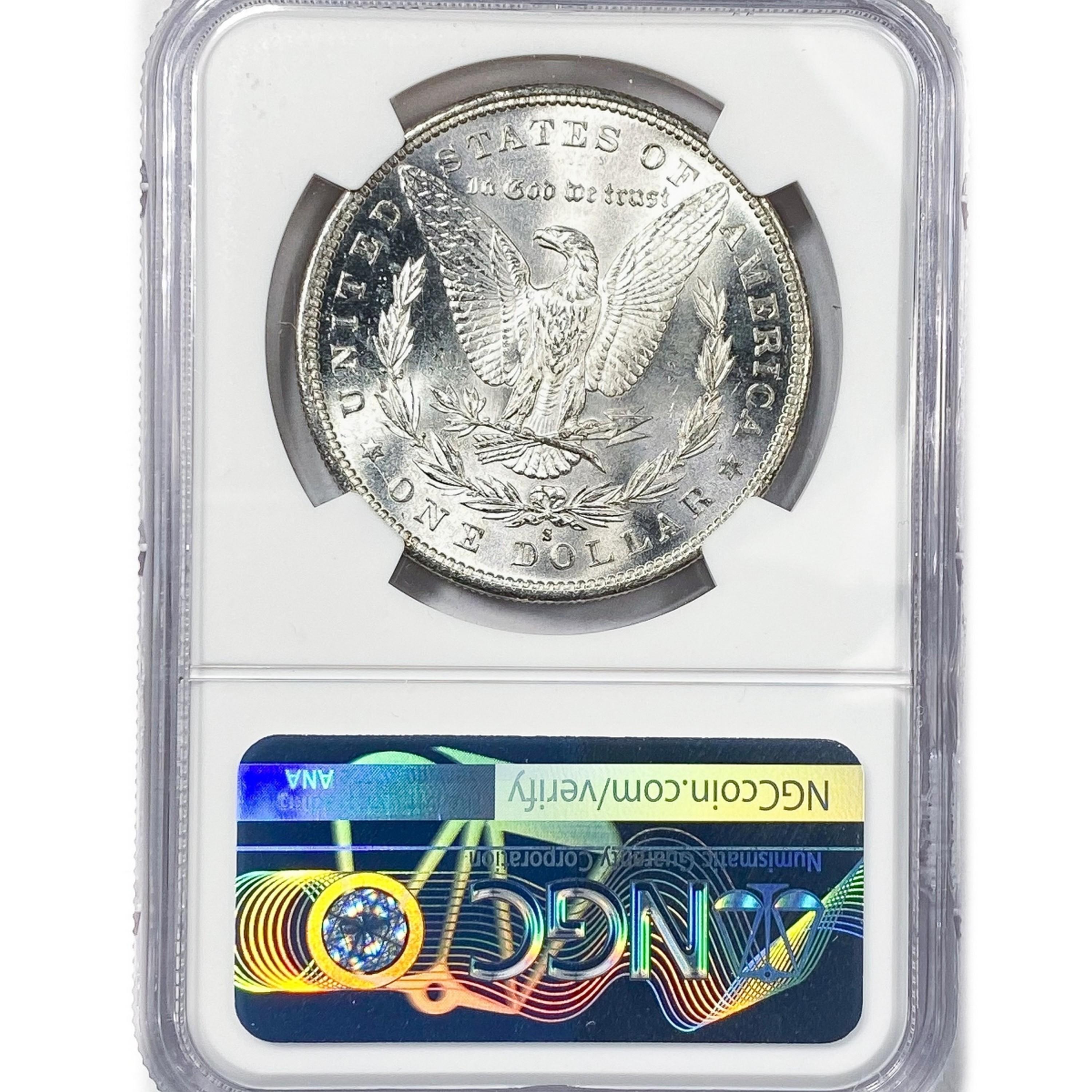 1890-S Morgan Silver Dollar NGC MS62