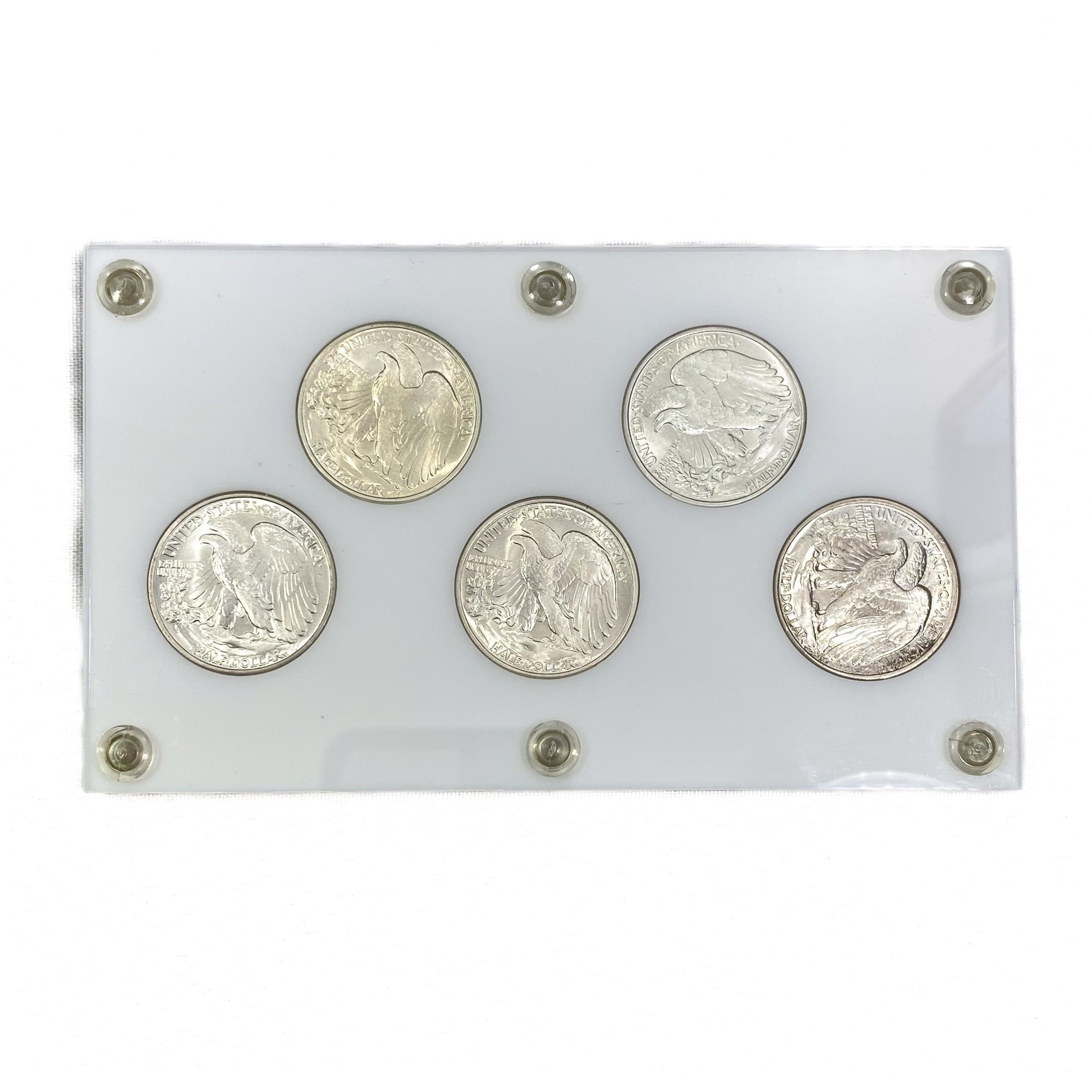 1941-1945 Walking Half Dollar Set (5 Coins)