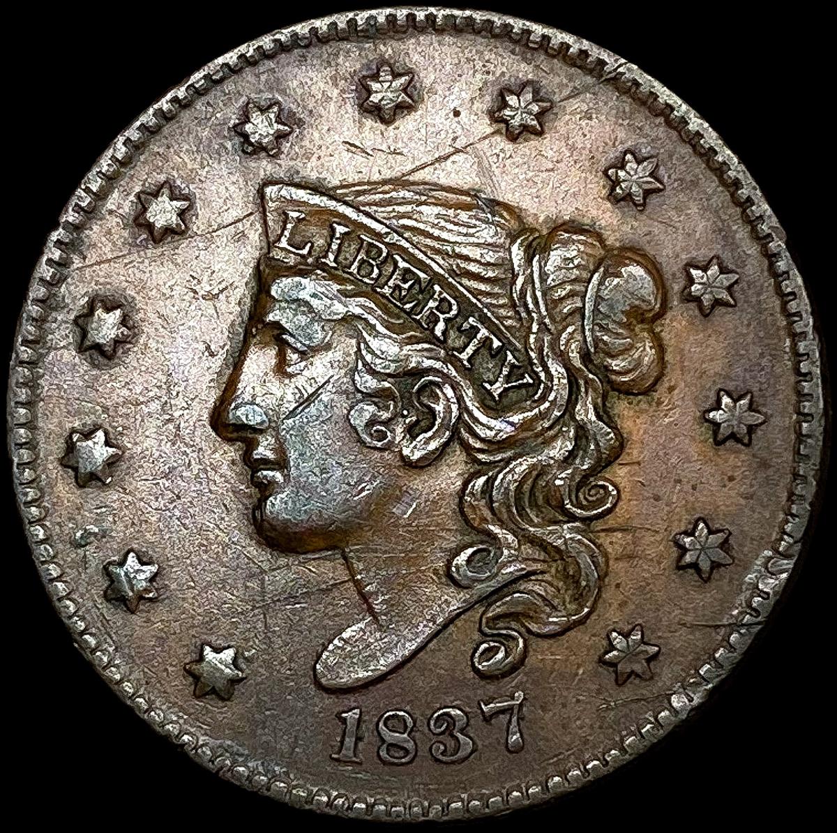 1837 Coronet Head Large Cent LIGHTLY CIRCULATED