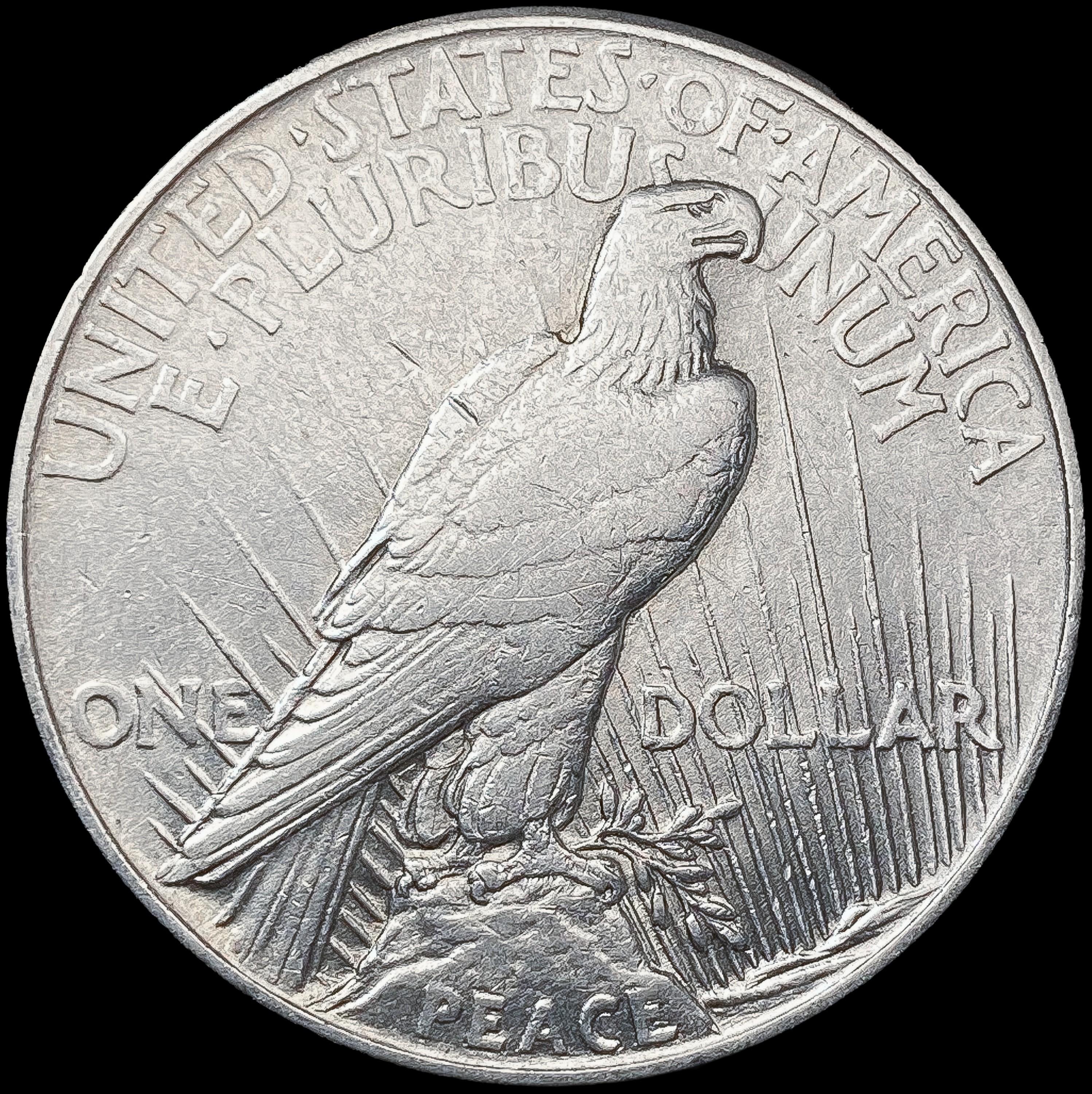 1921 Silver Peace Dollar NEARLY UNCIRCULATED