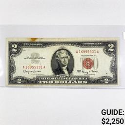 1963 $2 Legal Tender NEARLY UNCIRCULATED