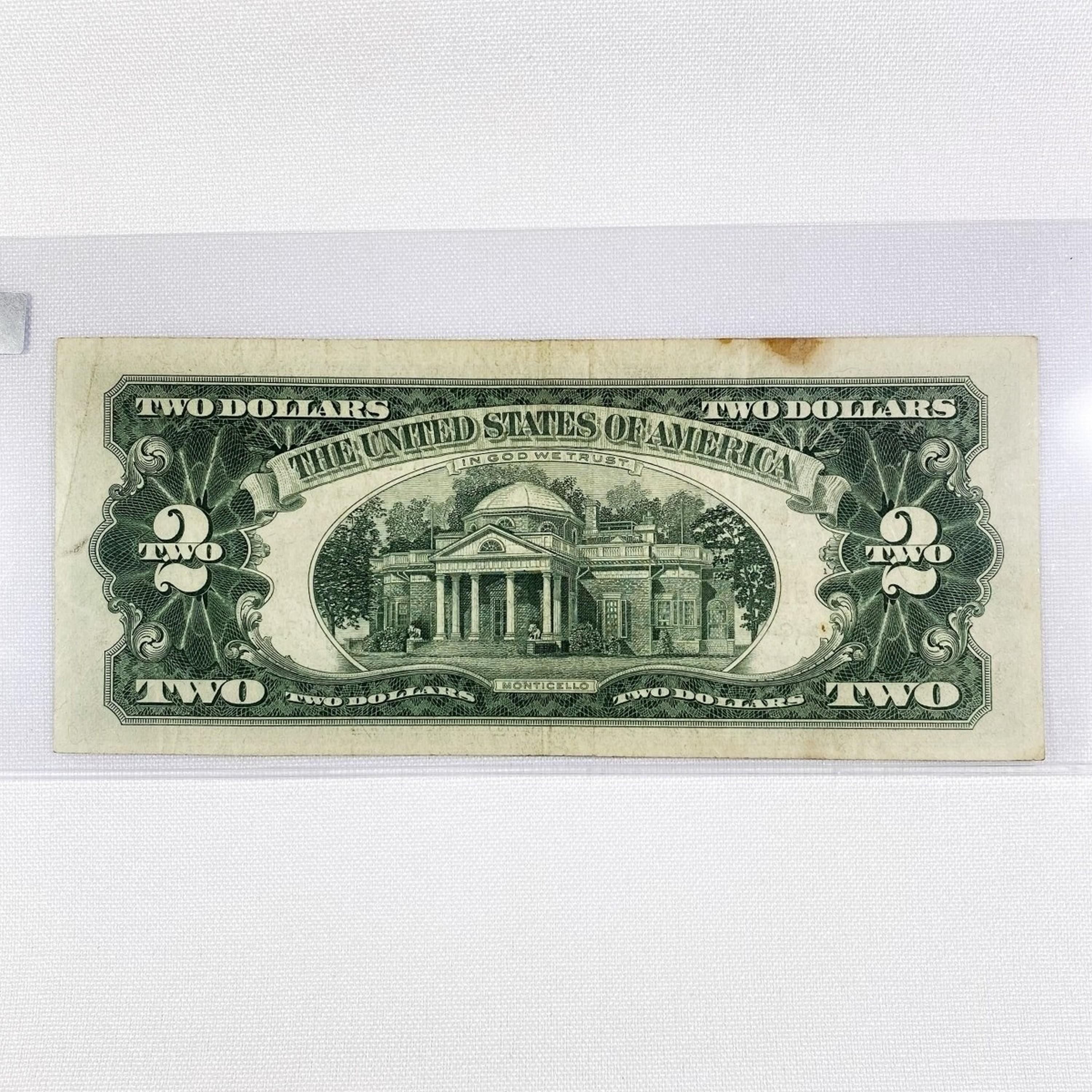 1963 $2 Legal Tender NEARLY UNCIRCULATED