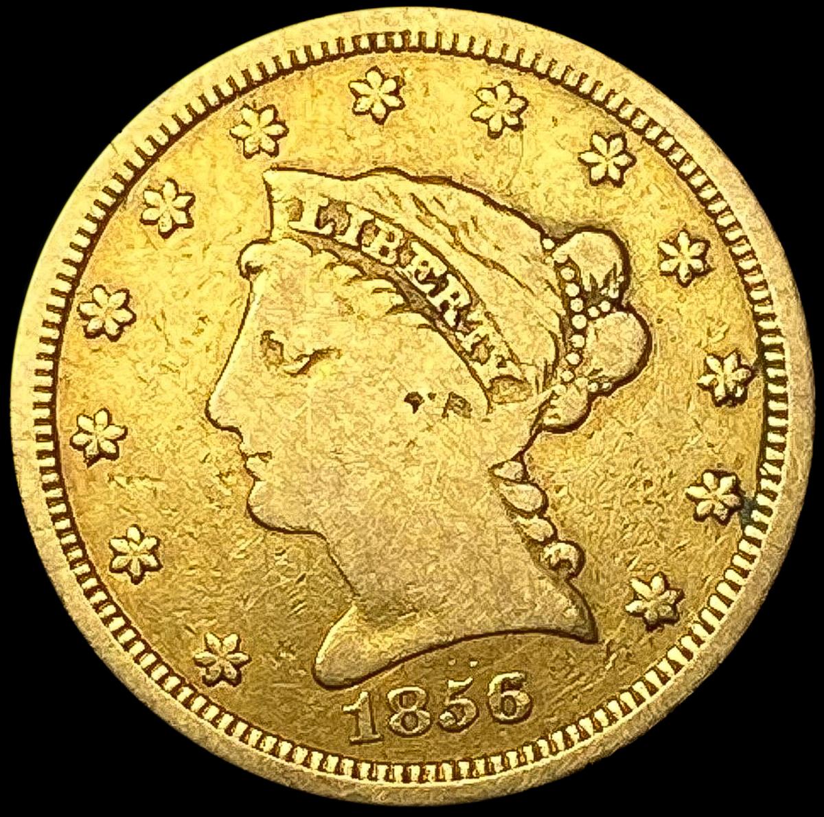 1856-S $2.50 Gold Quarter Eagle NICELY CIRCULATED