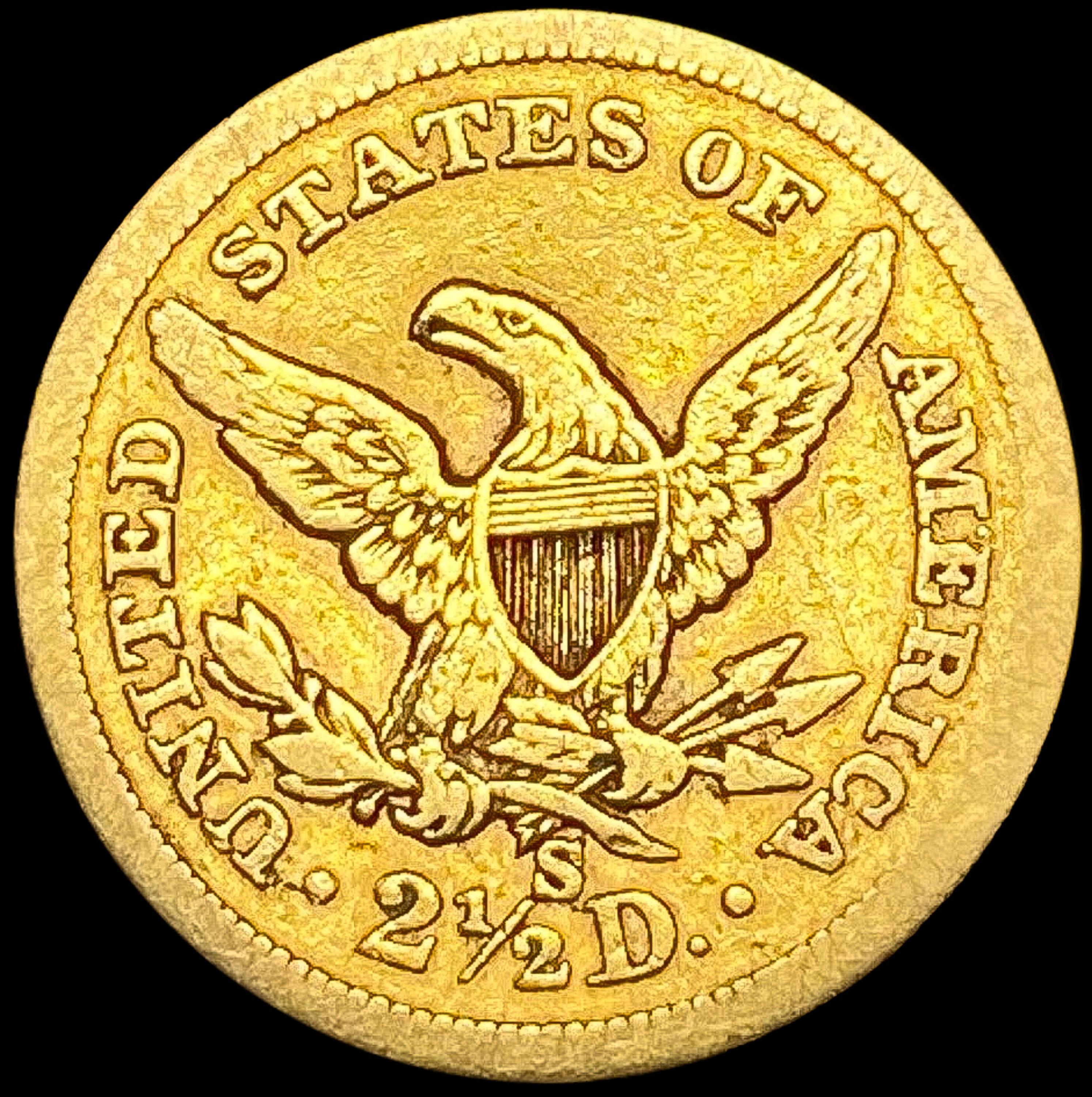1856-S $2.50 Gold Quarter Eagle NICELY CIRCULATED