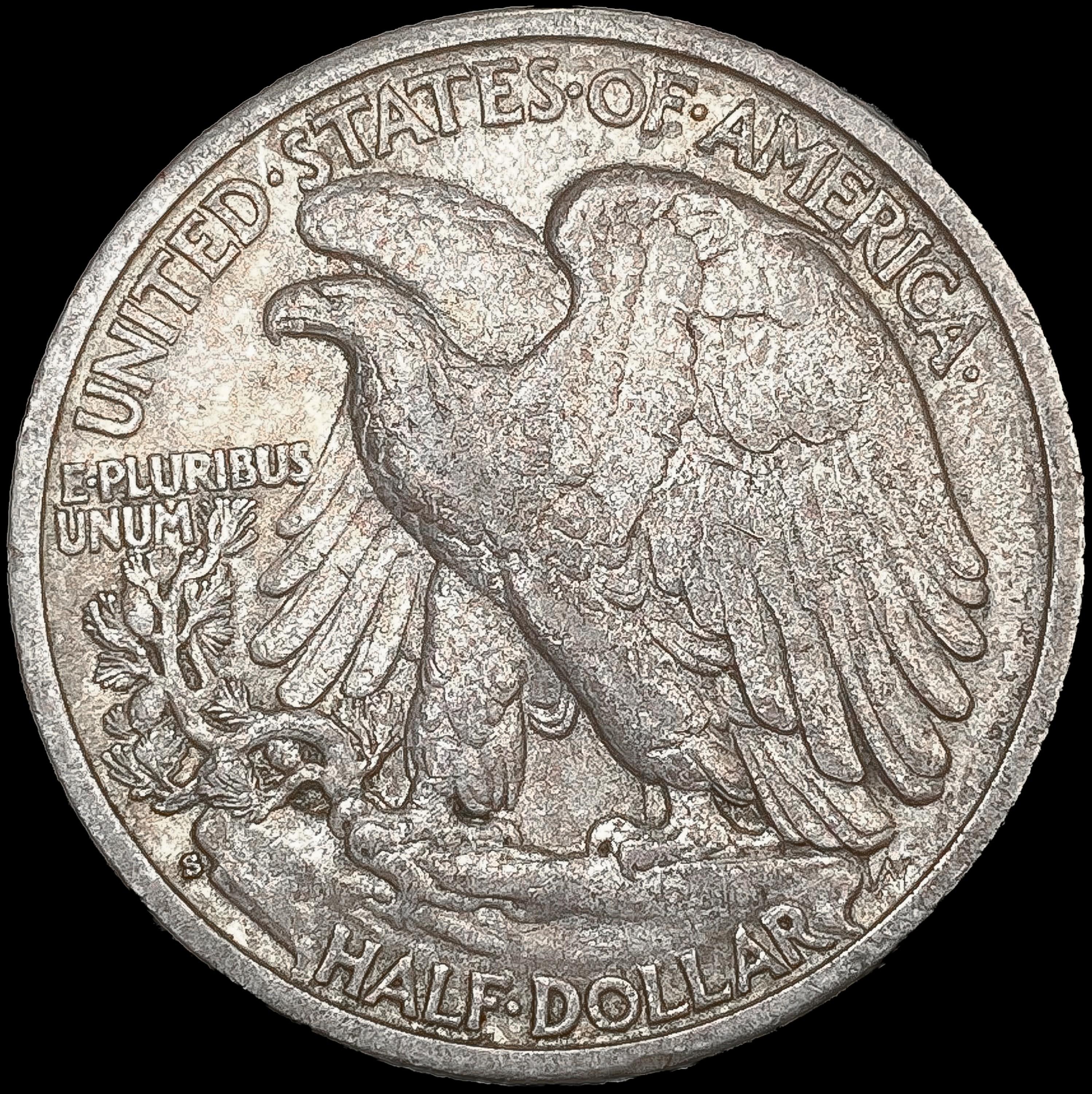 1929-S Walking Liberty Half Dollar CLOSELY UNCIRCU