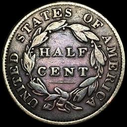 1834 Classic Head Half Cent LIGHTLY CIRCULATED