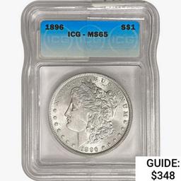 1896 Morgan Silver Dollar ICG MS65