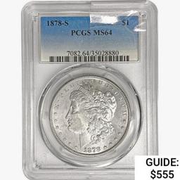 1878-S Morgan Silver Dollar PCGS MS64