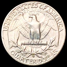 1936-D Washington Silver Quarter CLOSELY UNCIRCULA