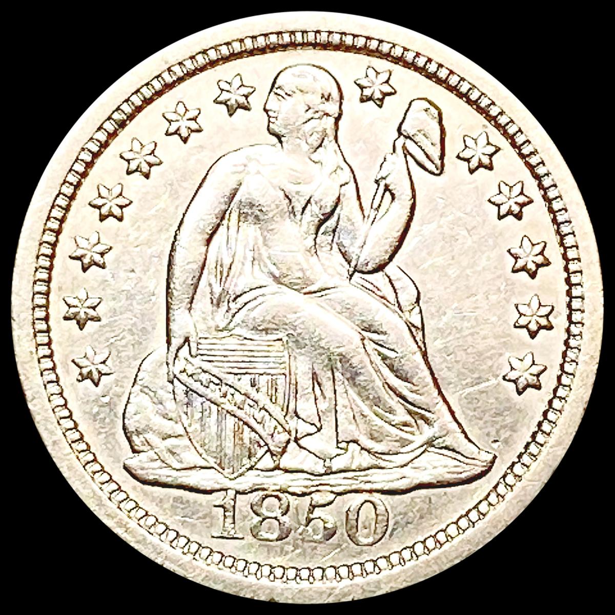 1850 Seated Liberty Half Dime CLOSELY UNCIRCULATED