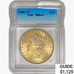 1887-O Morgan Silver Dollar ICG MS64