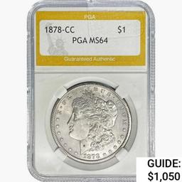 1878-CC Morgan Silver Dollar PGA MS64