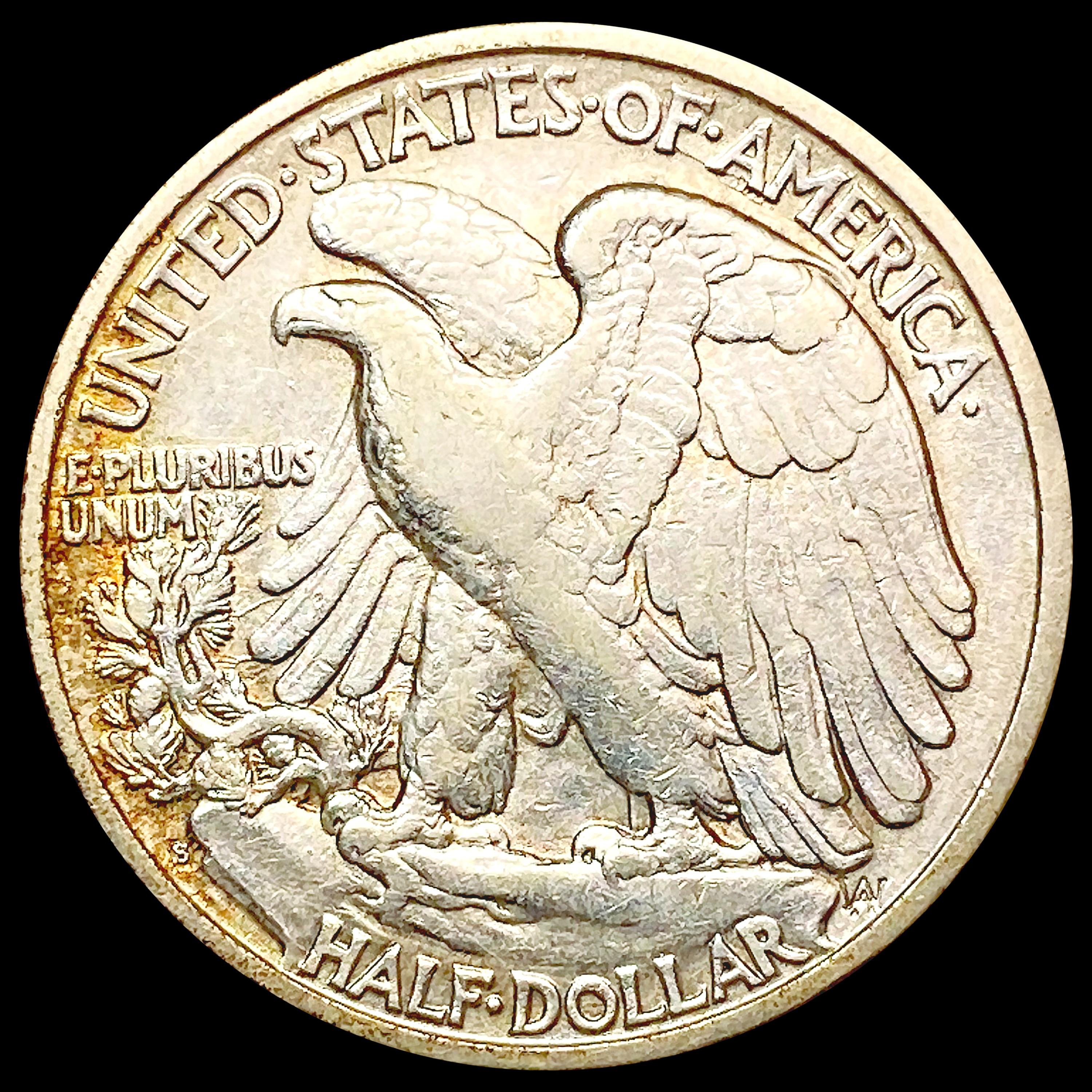 1923-S Walking Liberty Half Dollar NEARLY UNCIRCUL