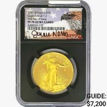 2021-W $50 1oz. Gold Eagle NGC PF70 UC T-2 FDI