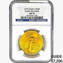 2010 $50 1oz. Gold Eagle NGC MS70