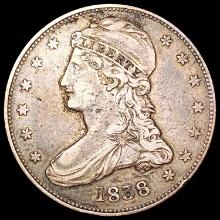 1838 Capped Bust Half Dollar LIGHTLY CIRCULATED