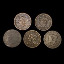 [5] Large Cents [1820, 1824, 1840, 1851, 1852] NIC