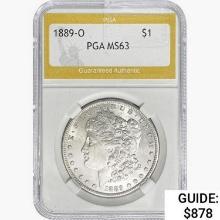 1889-O Morgan Silver Dollar PGA MS63