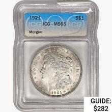 1921 Morgan Silver Dollar ICG MS65