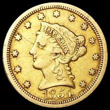 1854-O $2.50 Gold Quarter Eagle LIGHTLY CIRCULATED