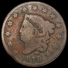 1818 Coronet Head Large Cent NICELY CIRCULATED